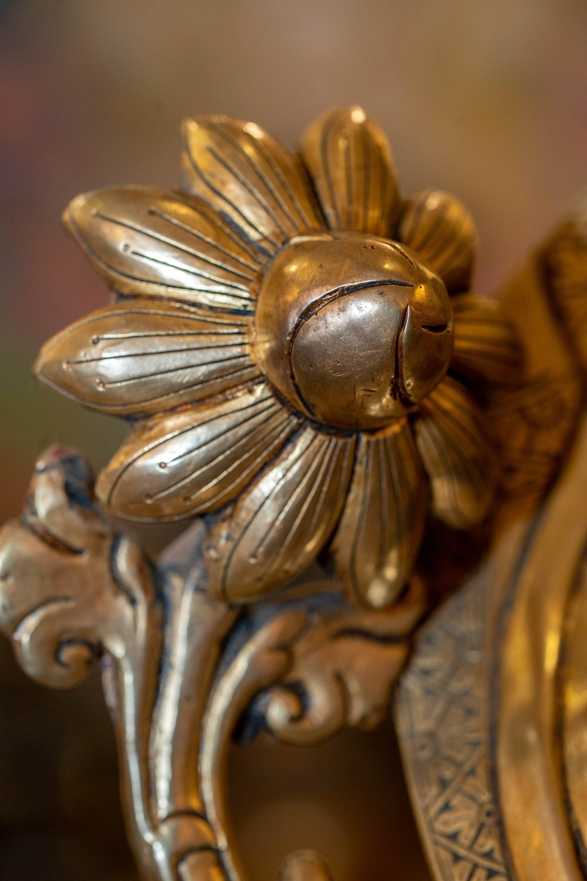 Copper Gilt Standing Green Tara - Himalayas Shop
