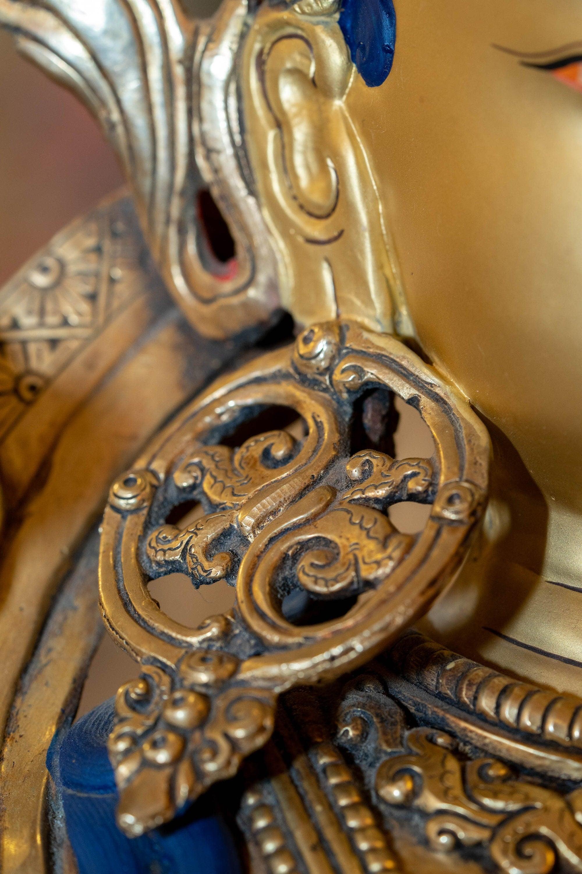 Copper Gilt Standing Green Tara - Himalayas Shop