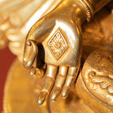 Green Tara Statue with Gold Plating - Himalayas Shop
