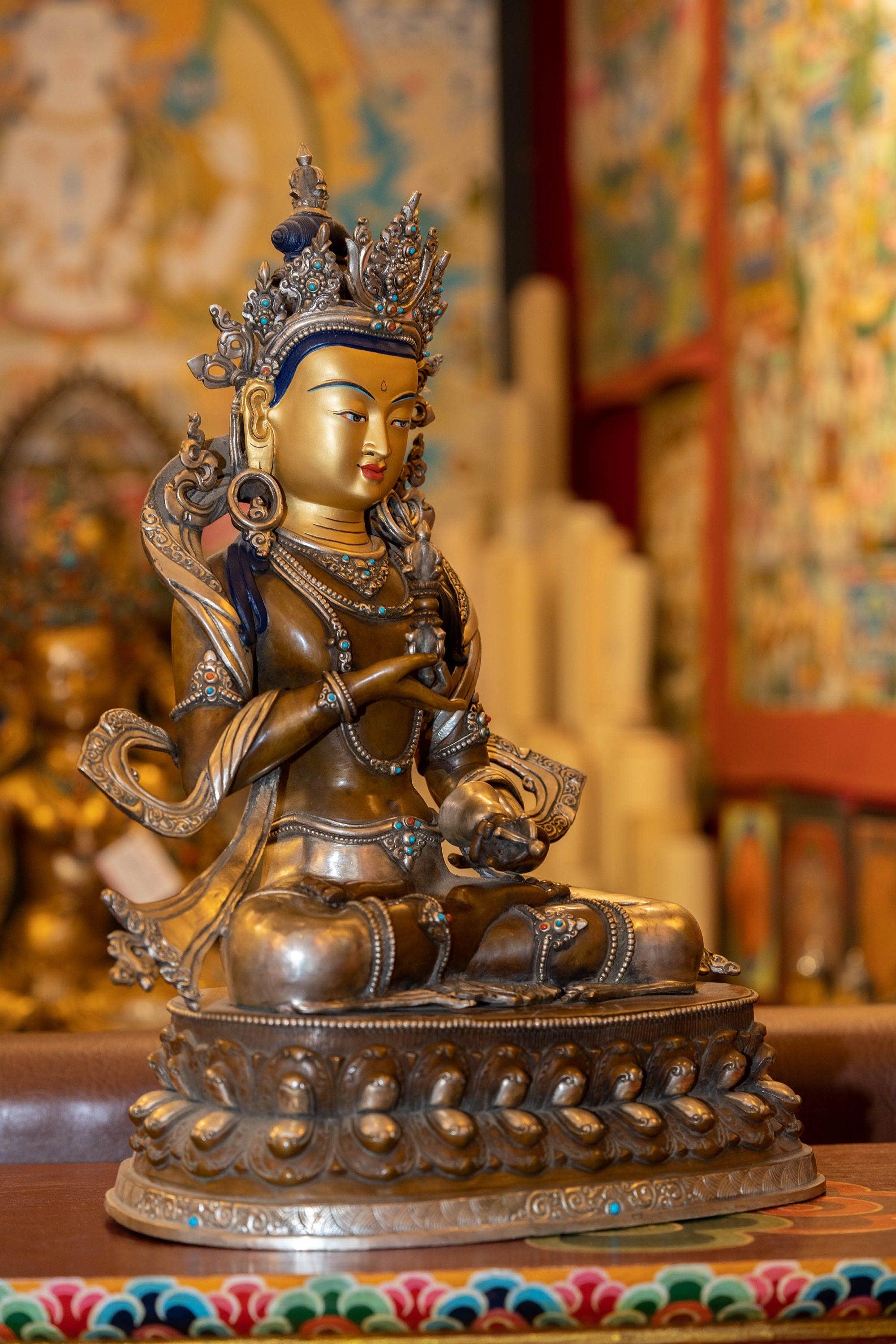 Gold Plated Bajrasattva Statue - Himalayas Shop