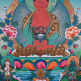 Long Life Amitabha Buddha Thangka - Himalayas Shop