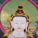 Beautiful Chenrezig thangka painting