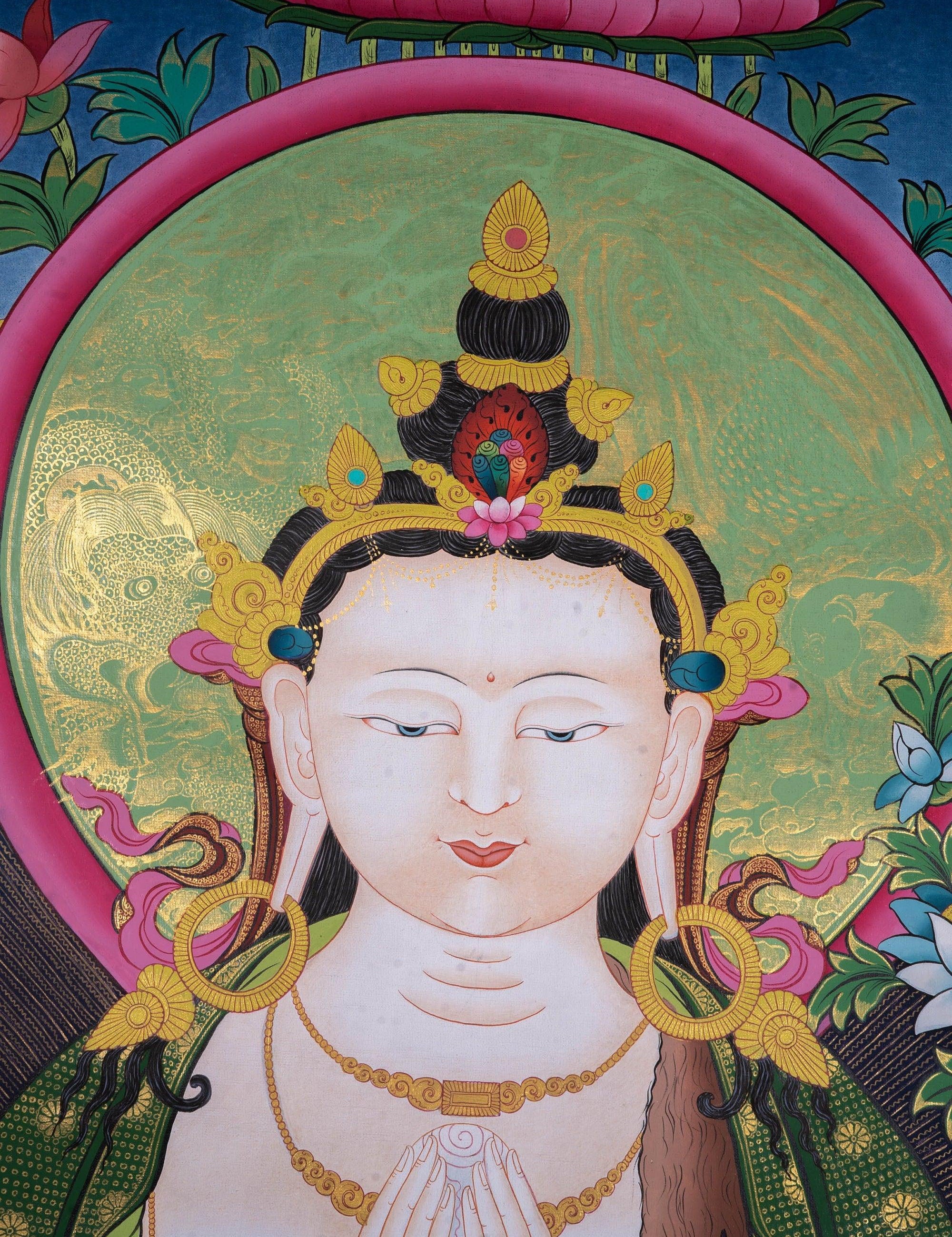 Beautiful Chenrezig thangka painting