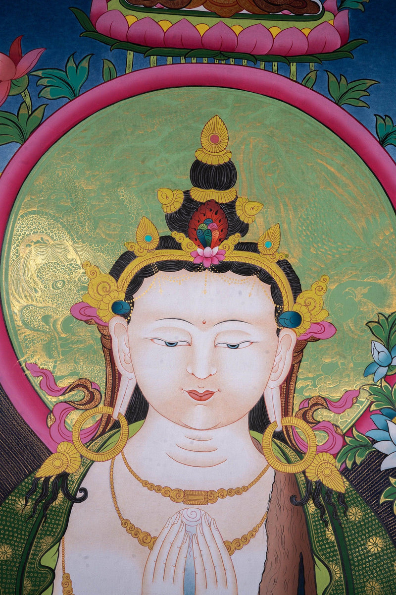 Beautiful Chenrezig thangka painting
