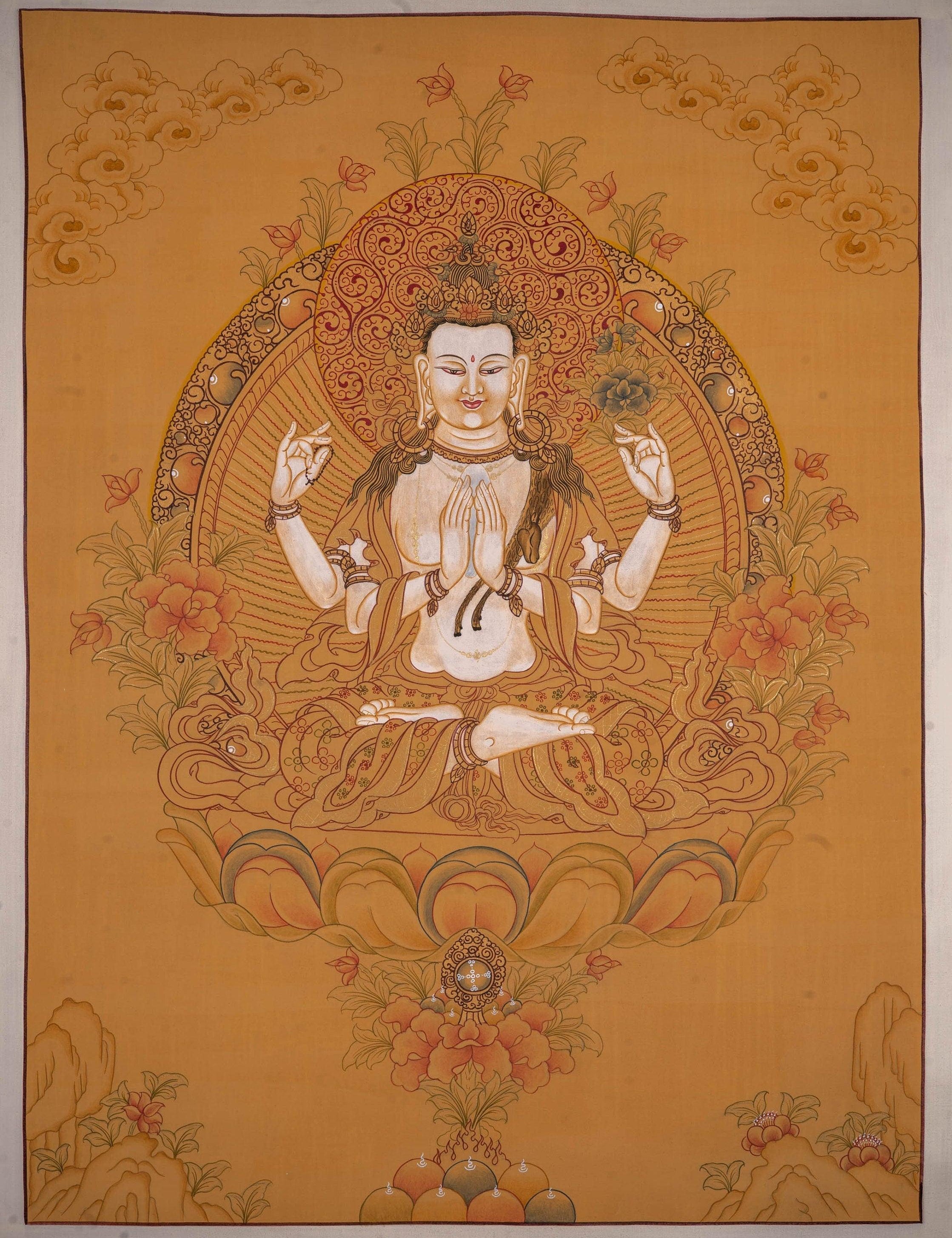 Chenrezig Thangka Painting