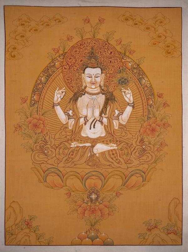 Chenrezig Thangka Painting