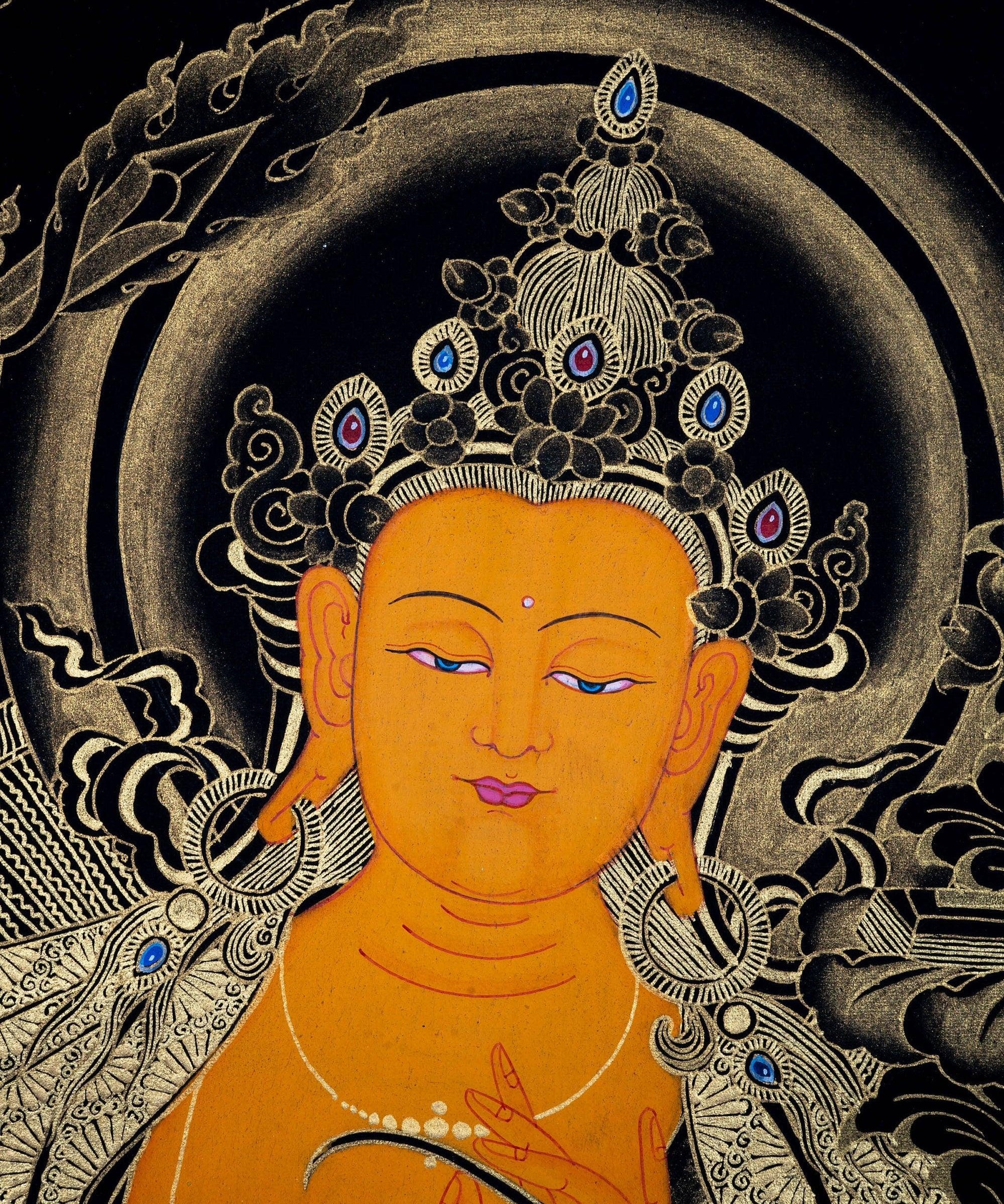Sword of Wisdom - Manjushri Thangka Painting