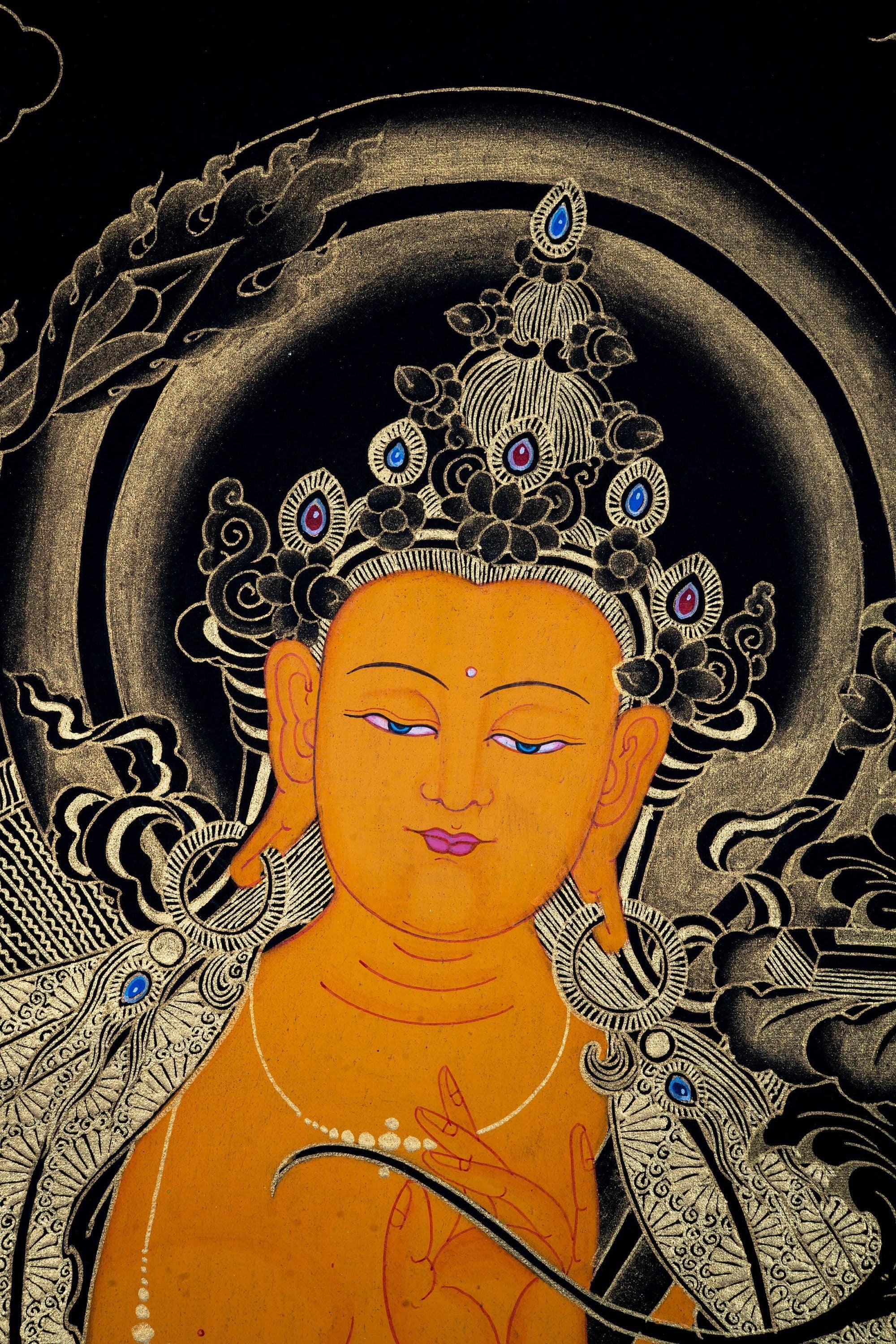 Sword of Wisdom - Manjushri Thangka Painting