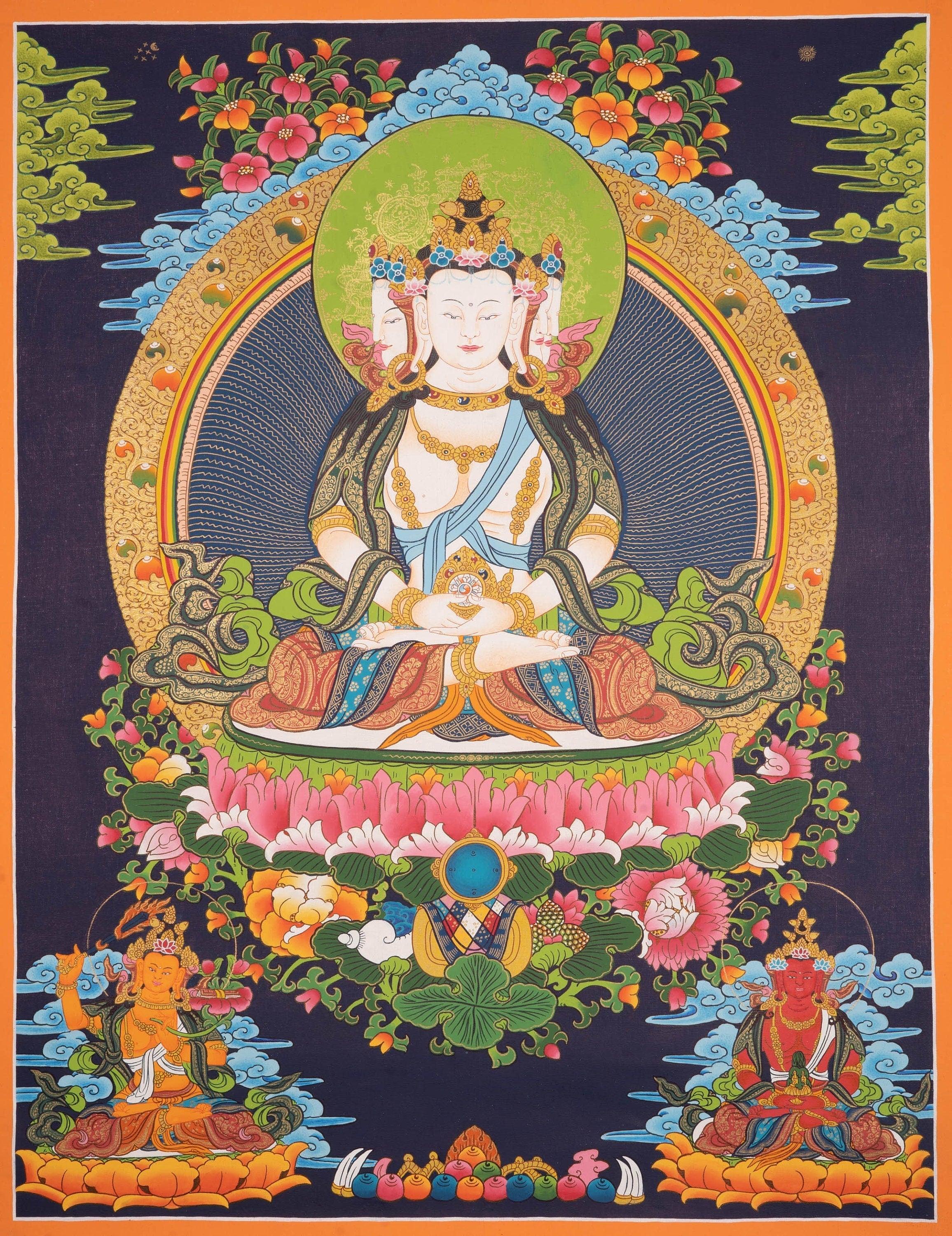 Namo Amitabho, Amitafo - Amitabha Buddha Thangka Painting