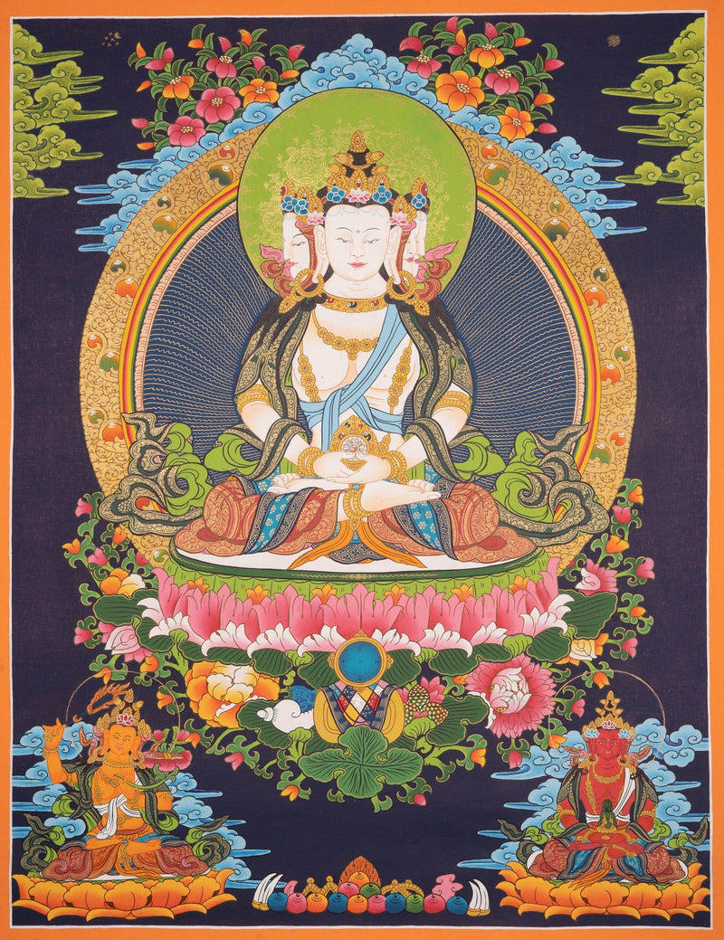Namo Amitabho, Amitafo - Amitabha Buddha Thangka Painting
