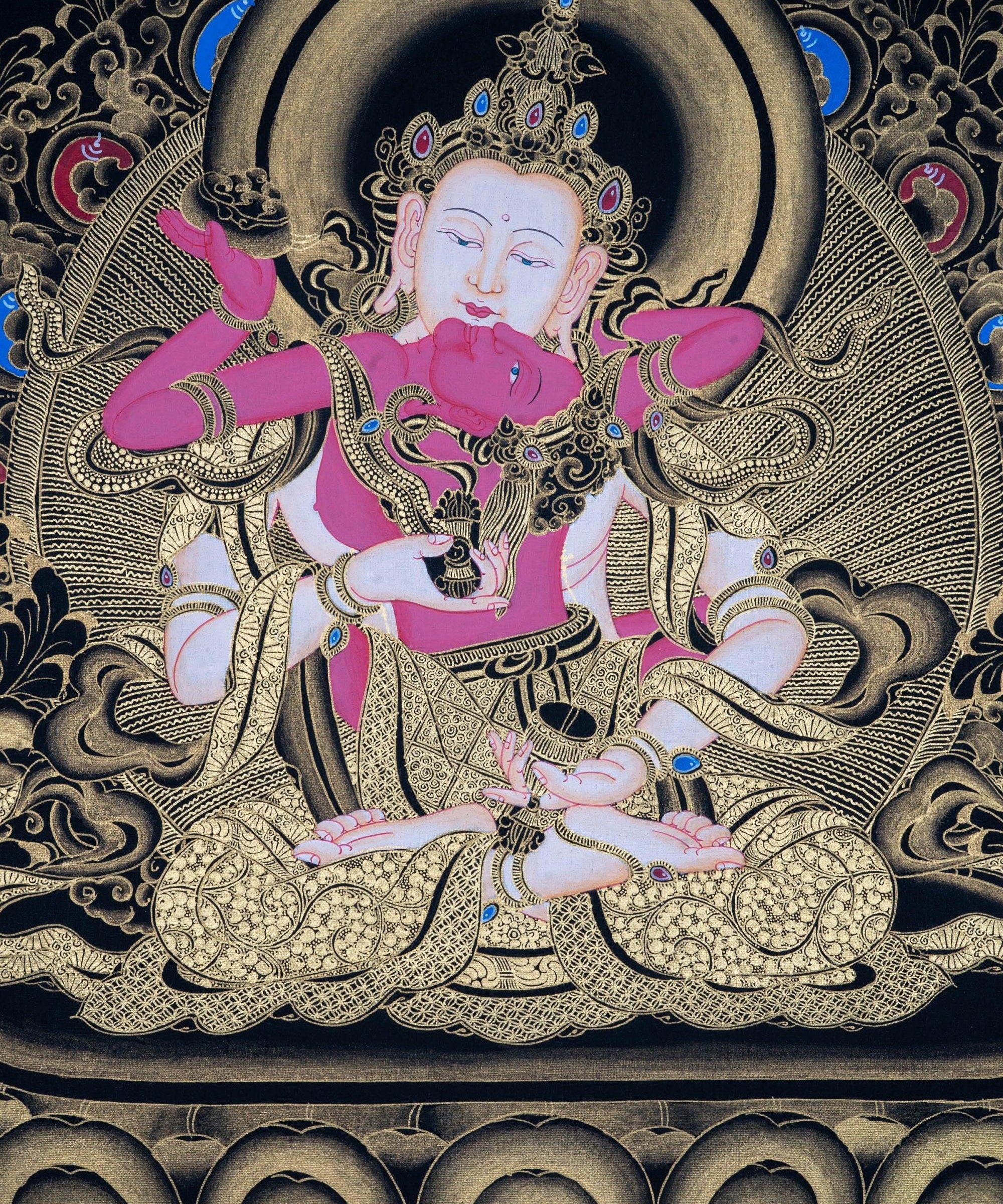 Vajrasattva Shakti , The Great Purifier - Genuine Thangka Painting