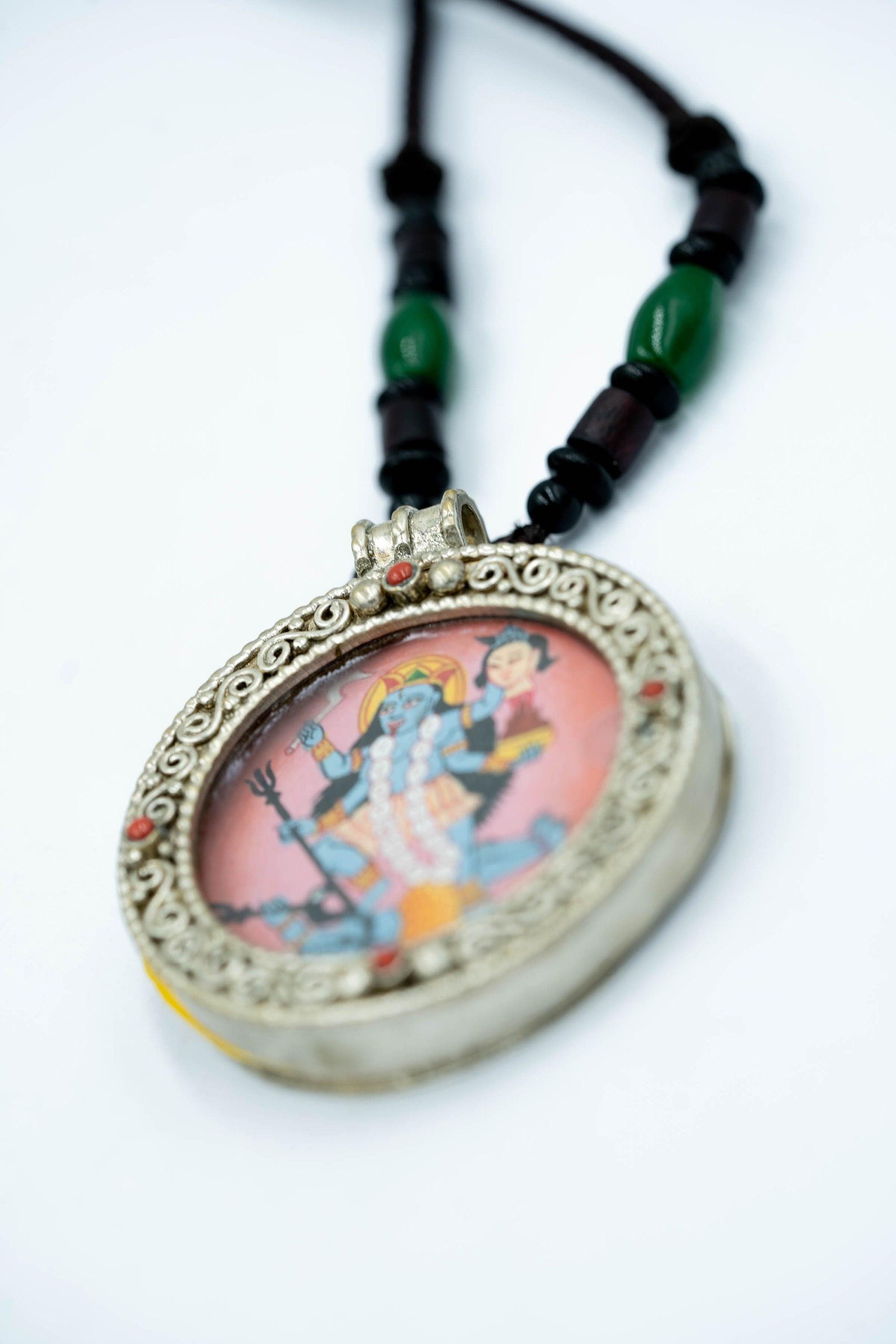 Ghau Thangka of Kali Deity - Pendant - Himalayas Shop