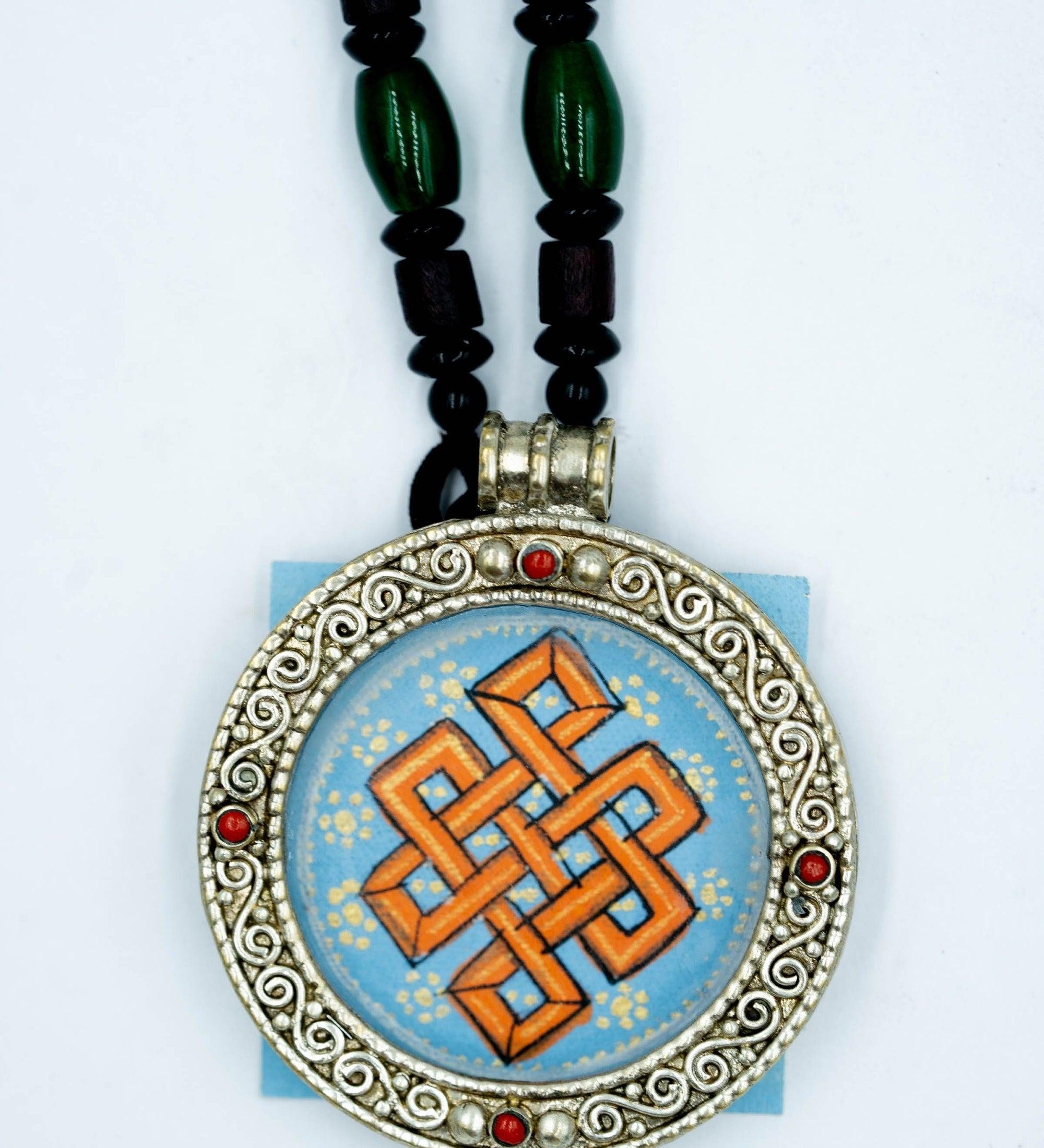 Endless Knot Mandala Ghau Thangka - Himalayas Shop