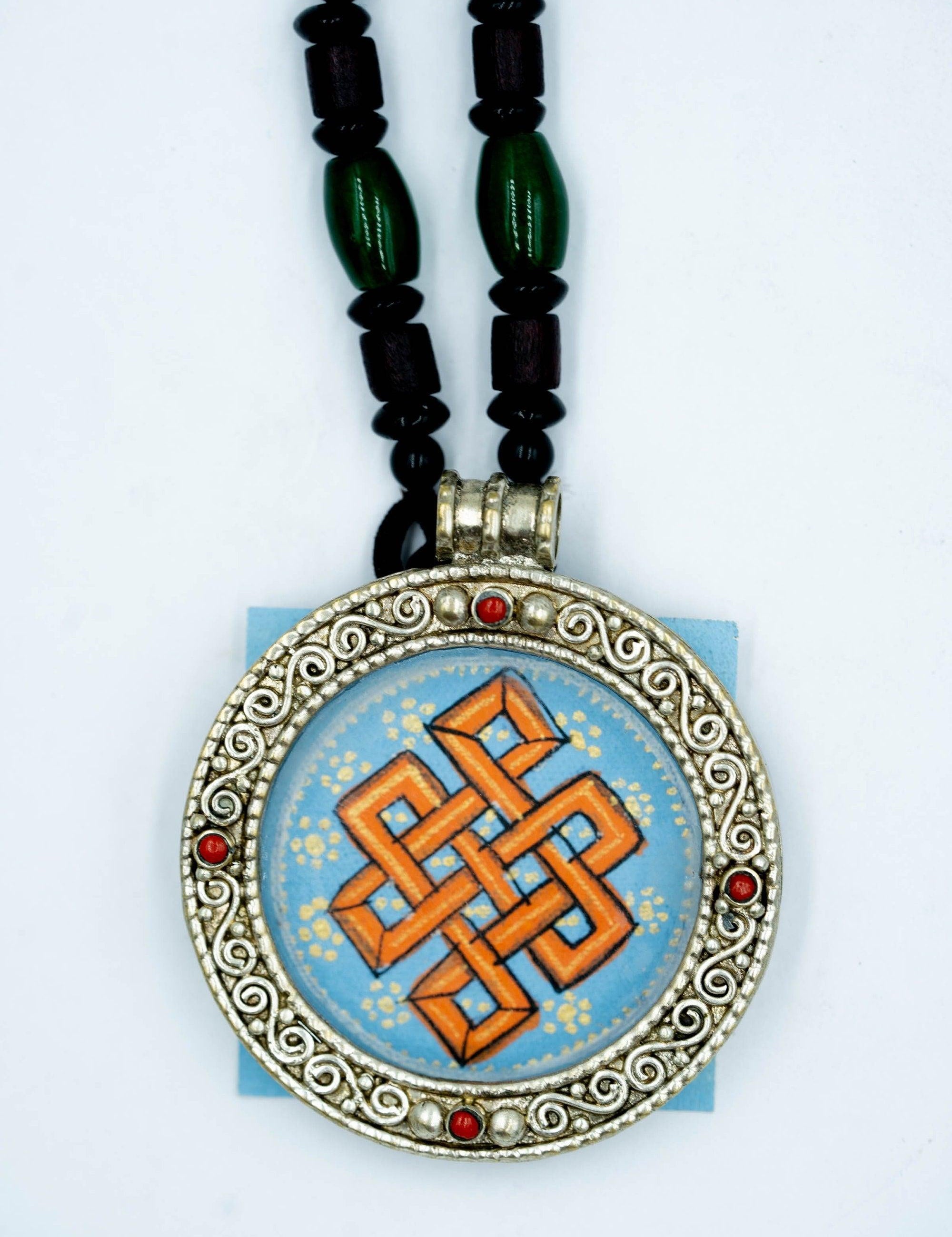 Endless Knot Mandala Ghau Thangka - Himalayas Shop