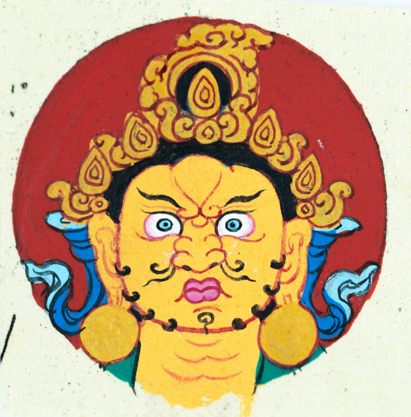 God of Wealth Ghau Thangka - Himalayas Shop