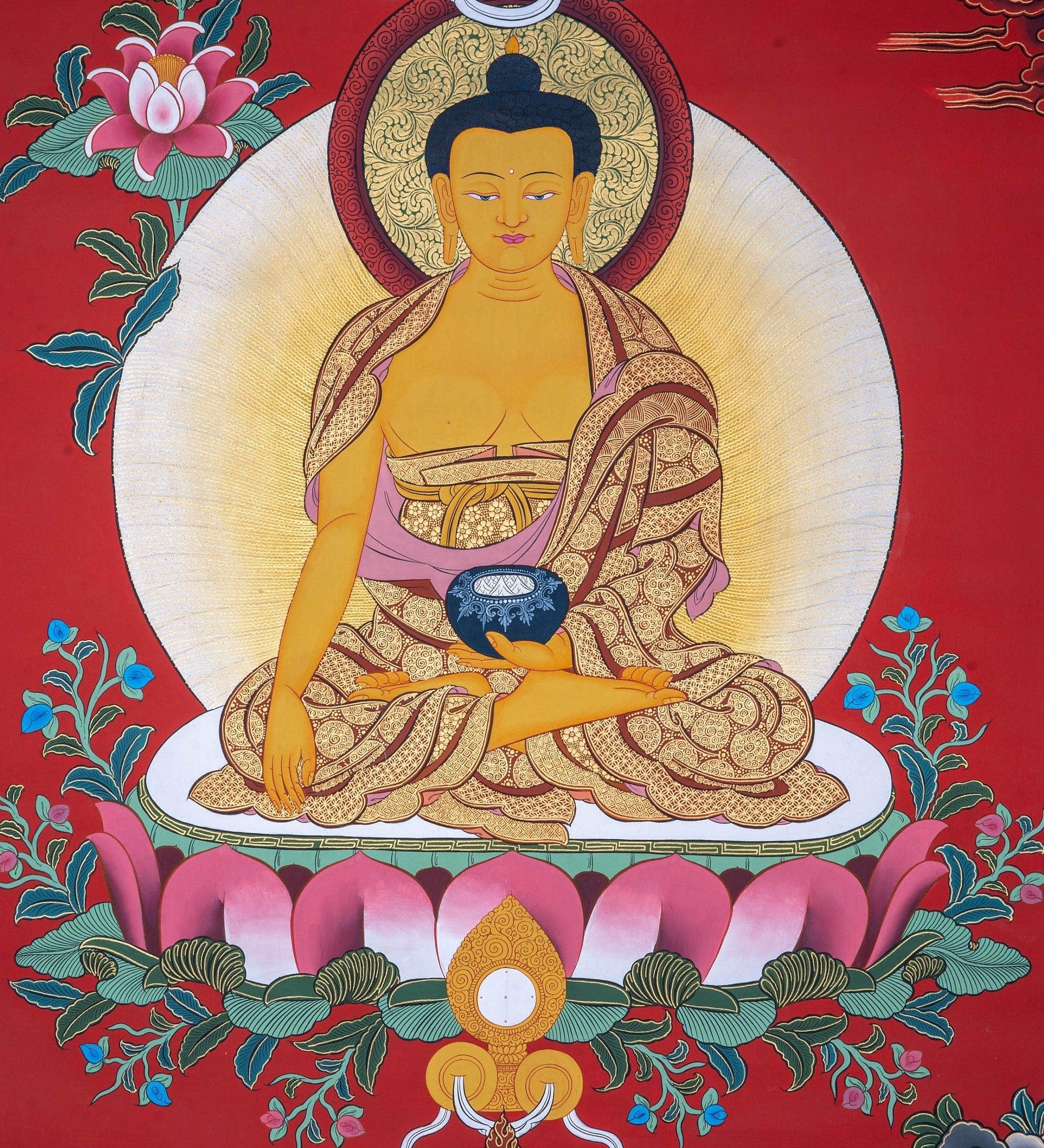 Shakyamuni Buddha Thangka - Himalayas Shop