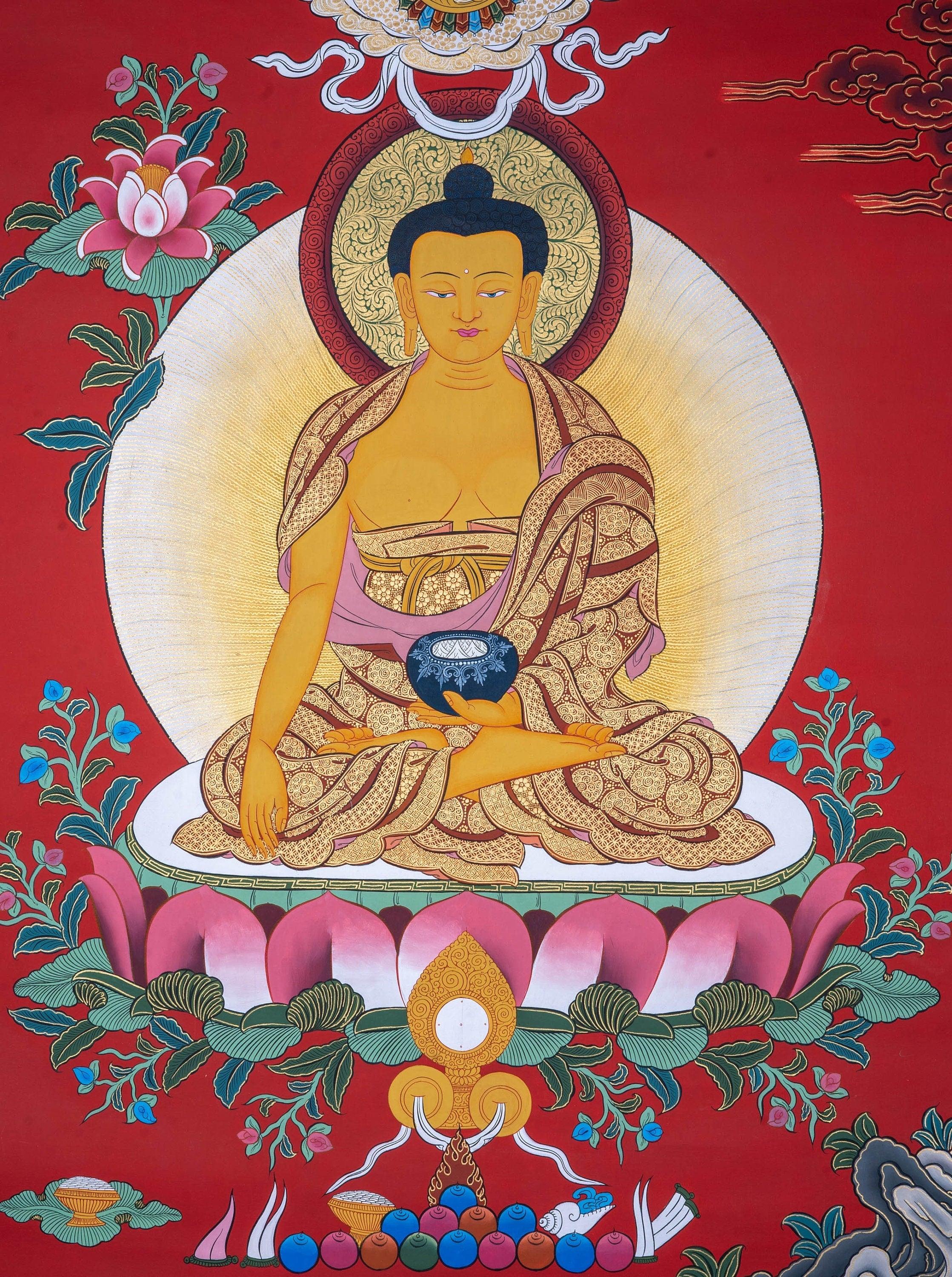 Shakyamuni Buddha Thangka - Himalayas Shop