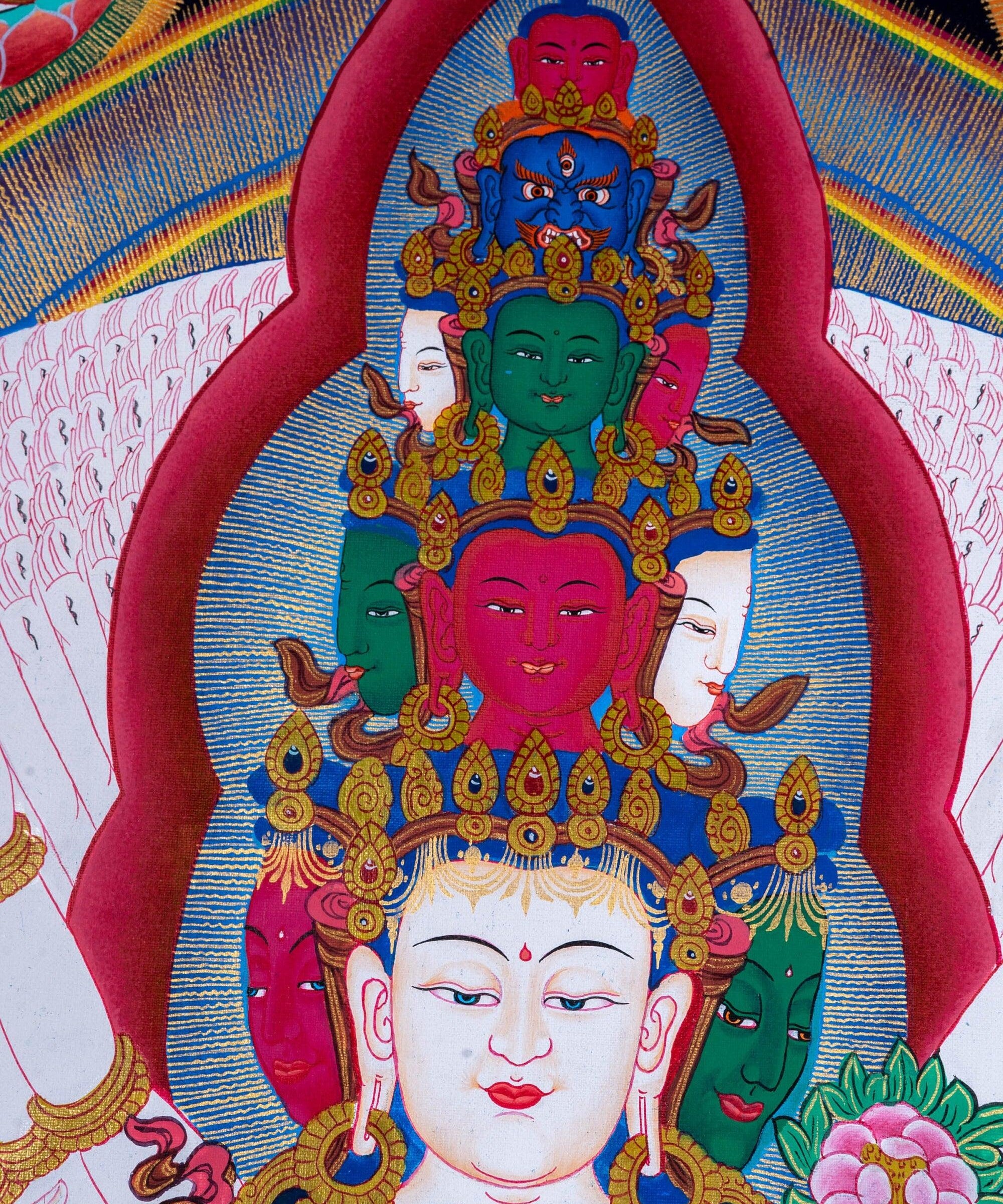 Avalokiteshvara Thangka Painting - Himalayas Shop