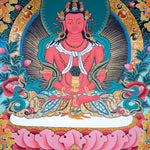 Amitayus Buddha also know as Red Buddha Thangka painting