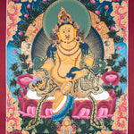 Zambala the god of wealth and fortune thangka painting
