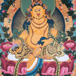 Zambala the god of wealth and fortune thangka painting