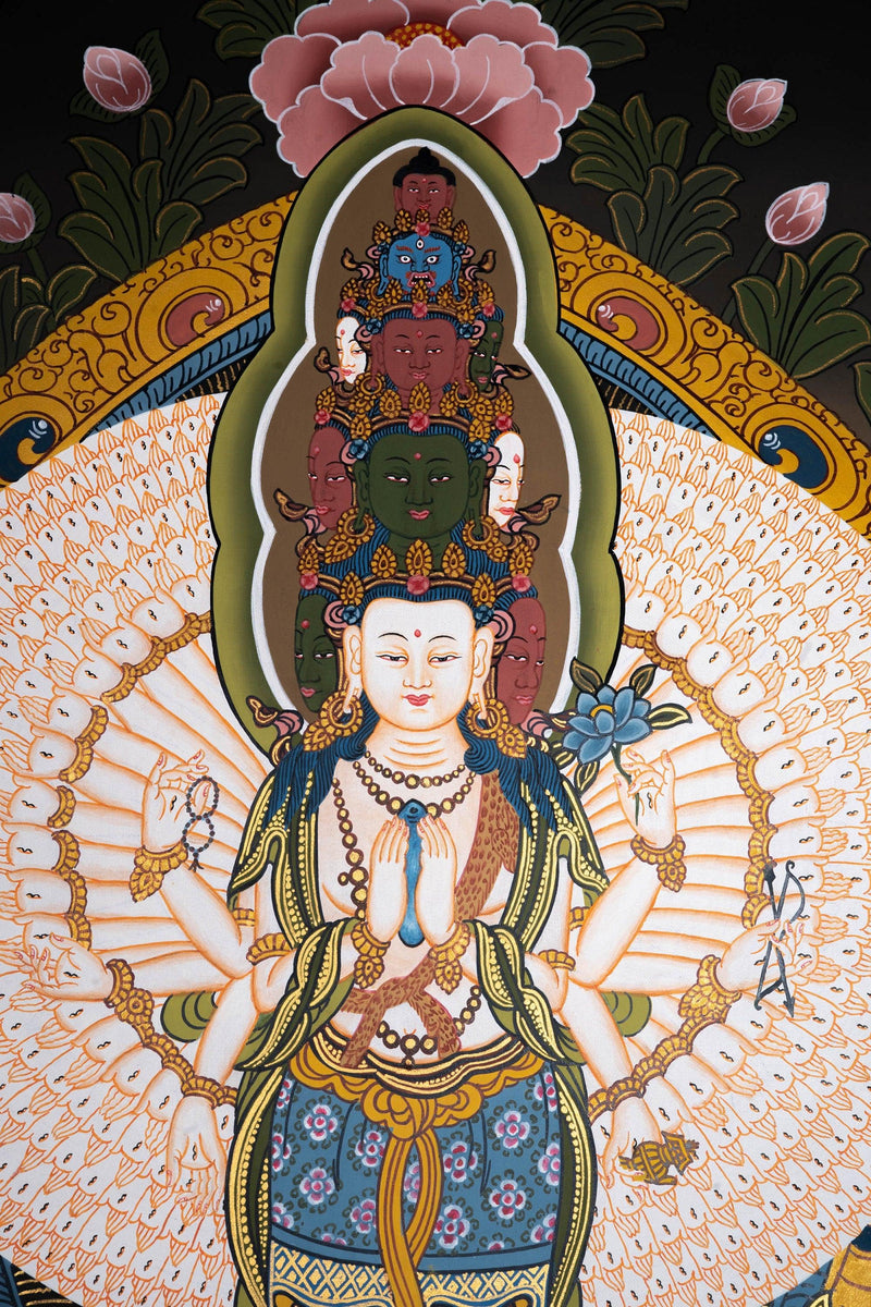 1000 Arms Avalokiteshvara thangka art