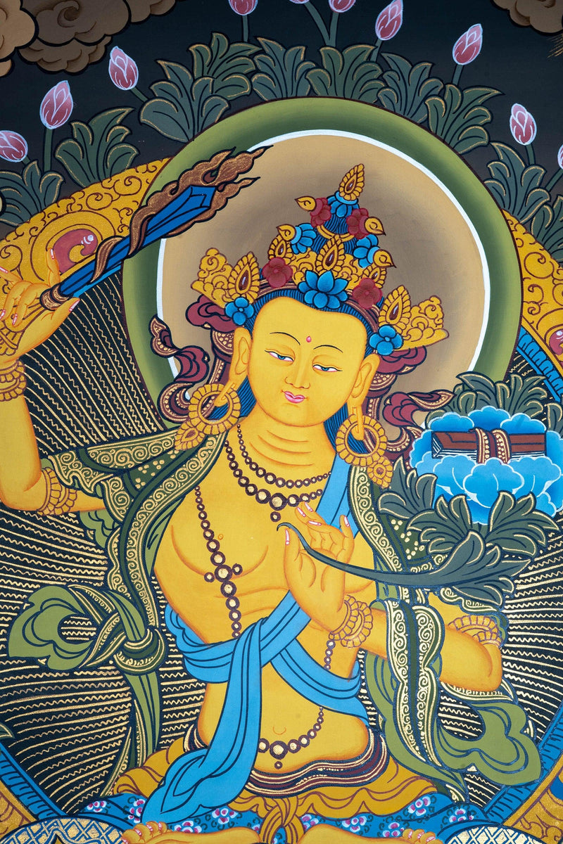 Manjushri Thangka Painting on canvas 