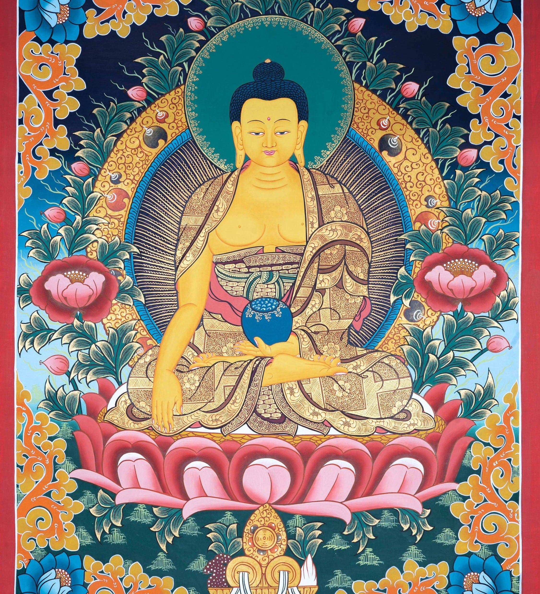 Shakyamuni Buddha for peace Thangka Painting 