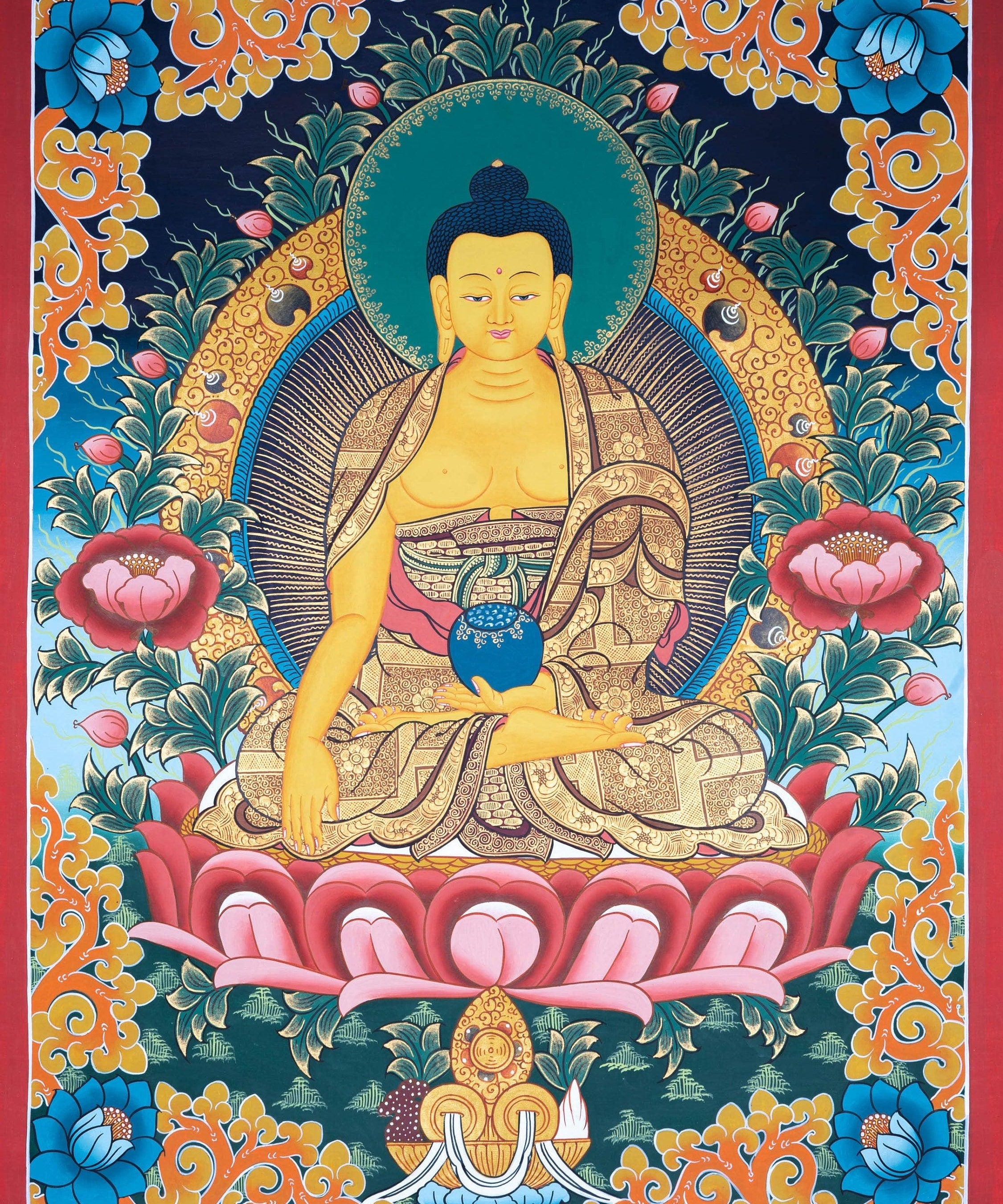 Shakyamuni Buddha for peace Thangka Painting 