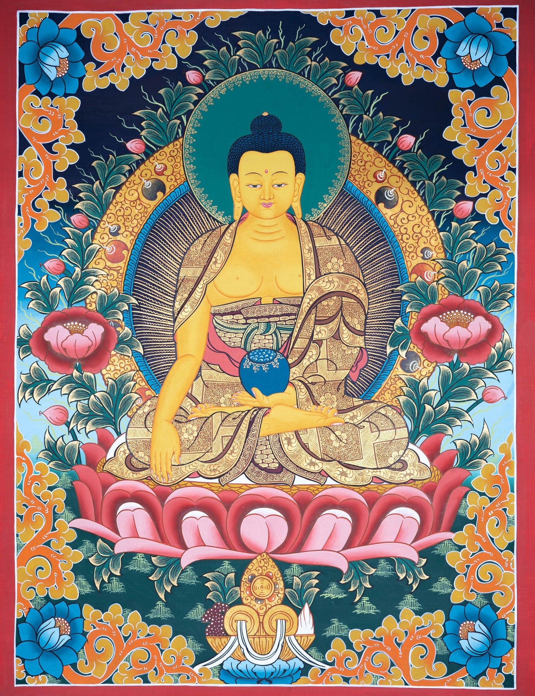 Shakyamuni Buddha for peace Thangka Painting 