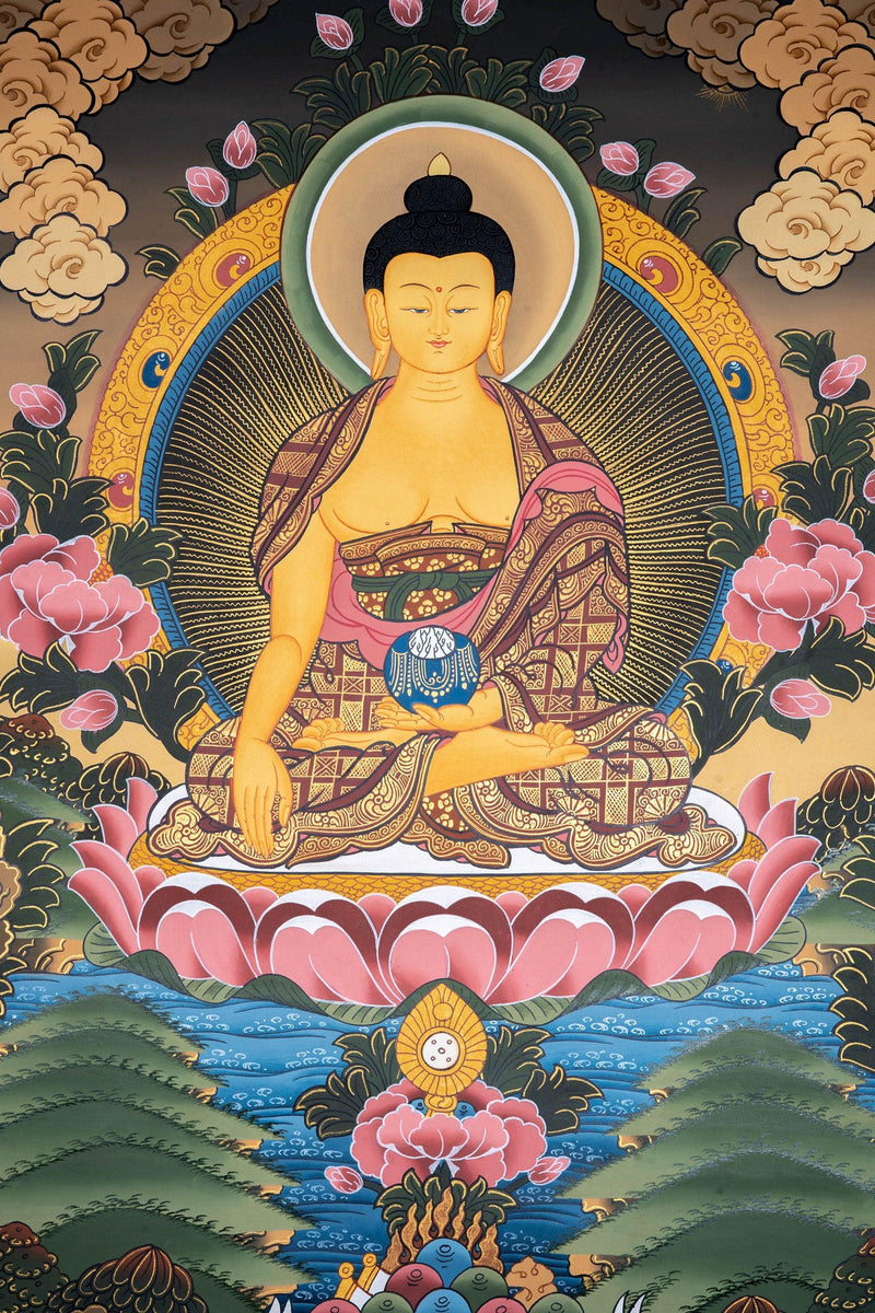 Shakyamuni Buddha Thangka - Himalayas Shop