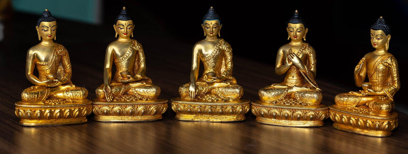 Five Wisdom Buddhas Set Statue - Himalayas Shop