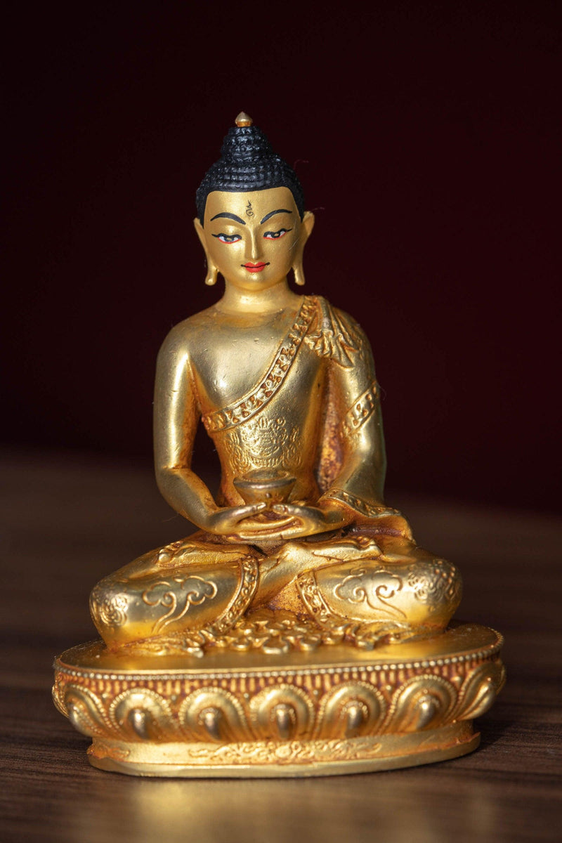 Amitabha Buddha Fully Gold Plated Tiny statue metal crafts