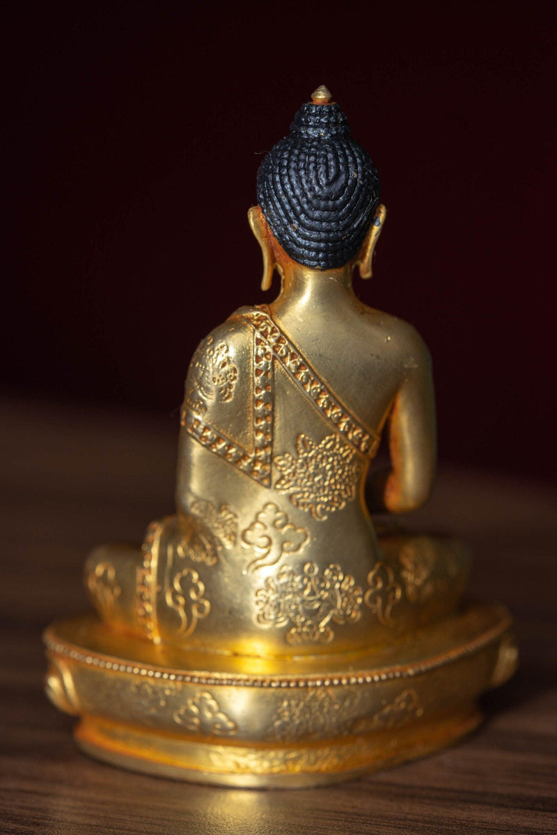 Amitabha Buddha Fully Gold Plated Tiny statue metal crafts