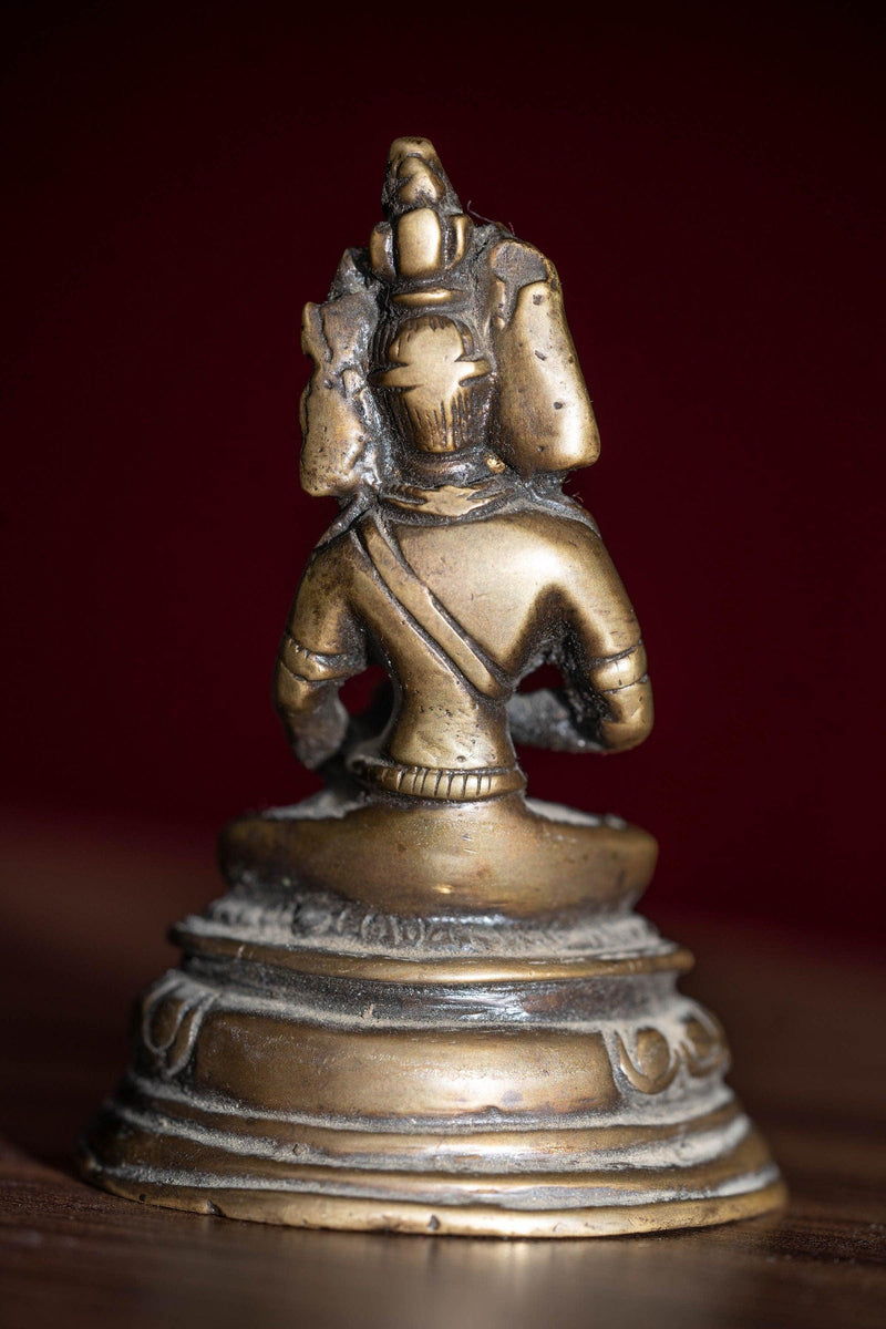 Antique collection piece of Bajrasattwa buddhist deity with detail metal craft workAntique collection piece of Bajrasattwa buddhist deity with detail metal craft work