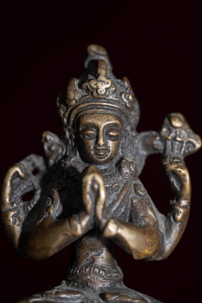 Small size metal statue Antique Chengresi Buddha Statue
