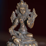 White tara mini size handmade copper statue for altar , decoration , home and gifts