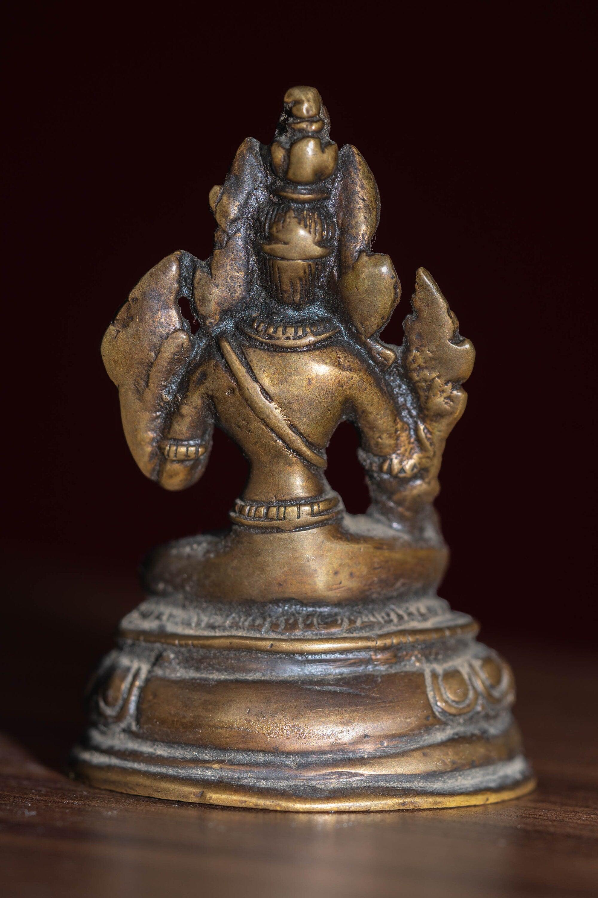 White tara mini size handmade copper statue for altar , decoration , home and gifts