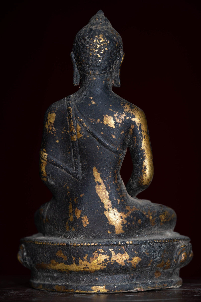 antique statue Shakyamuni Buddha bronze