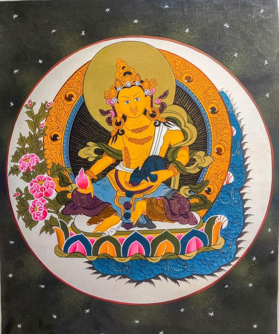Kuber Thangka Painting - Himalayas Shop