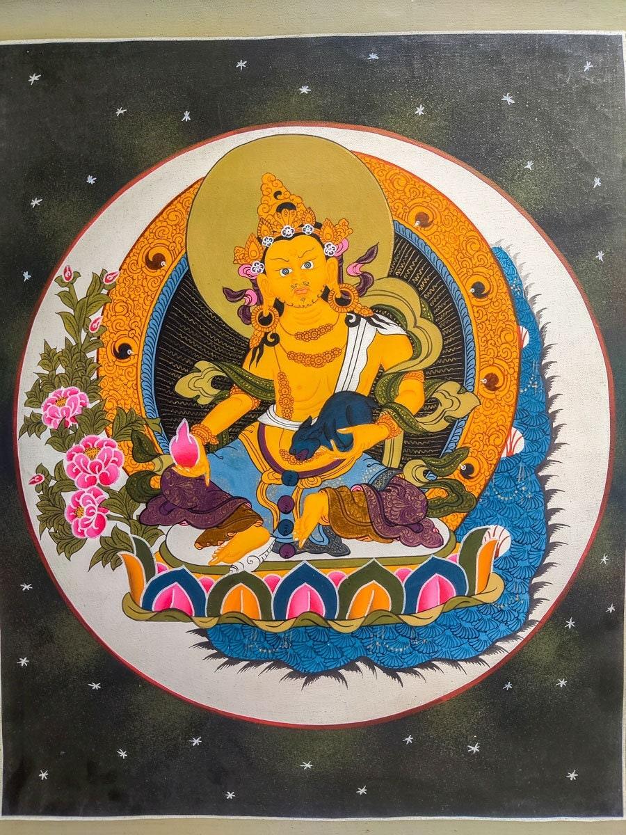 Kuber Thangka Painting - Himalayas Shop