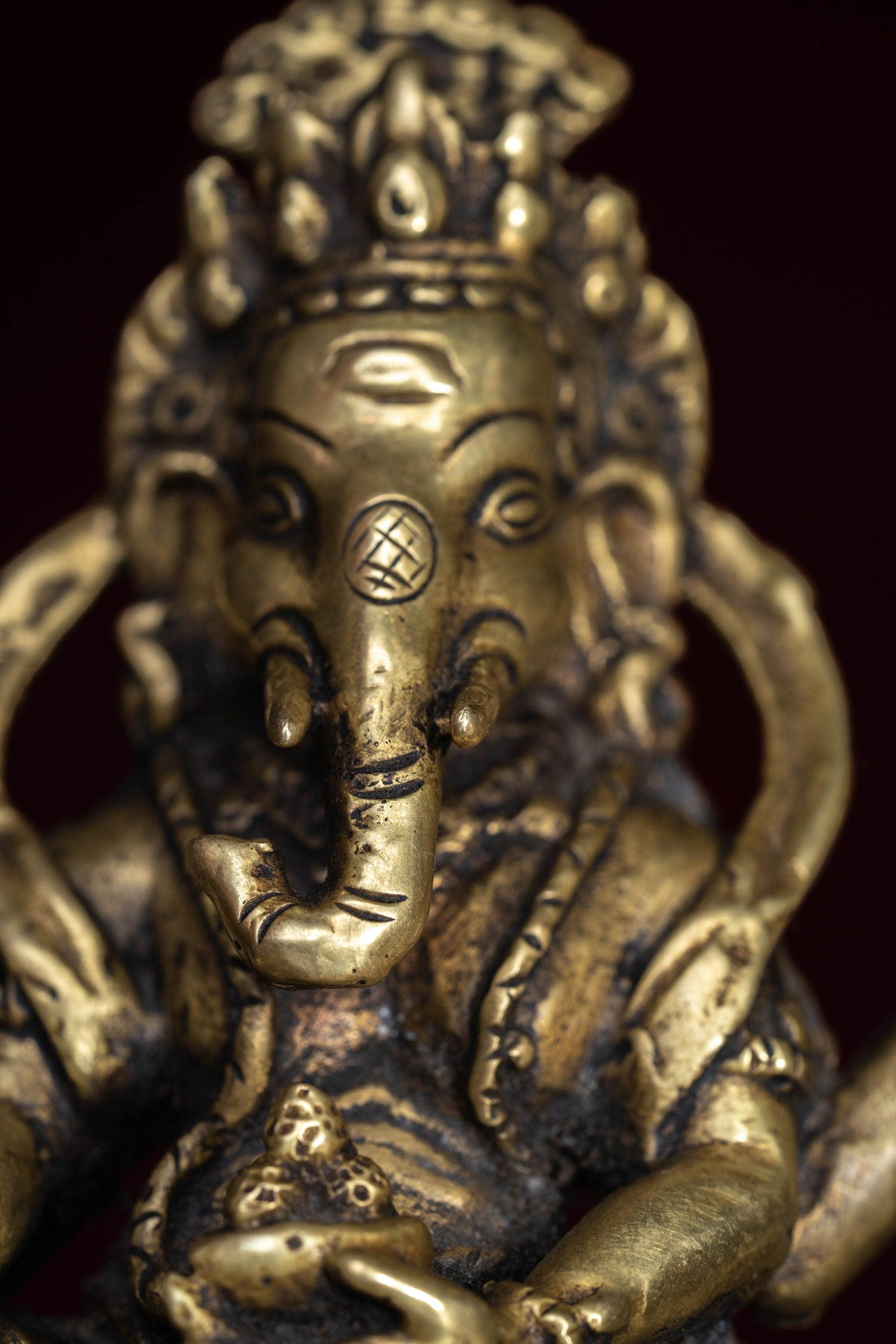 Handmade Copper Ganesh Statue.