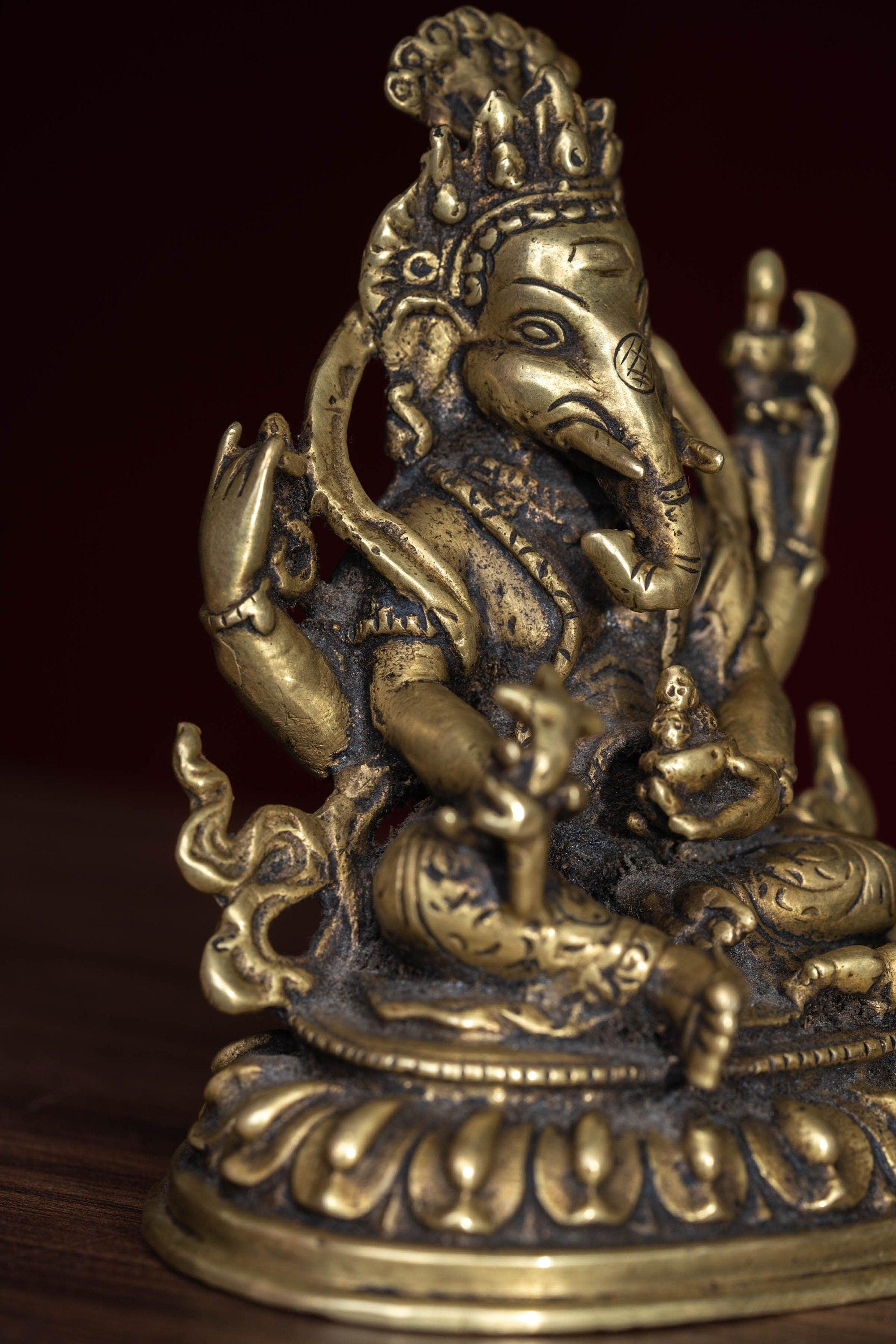 Handmade Copper Ganesh Statue.