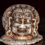 Bone carving Bhairav statue for altar and rituals