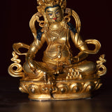 Small size gold plated zambala statue - God of wealth and fortune