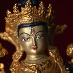 White tara gold plated buddha statue for altar space