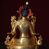 Green tara metal statue small size for home, decor, altar space