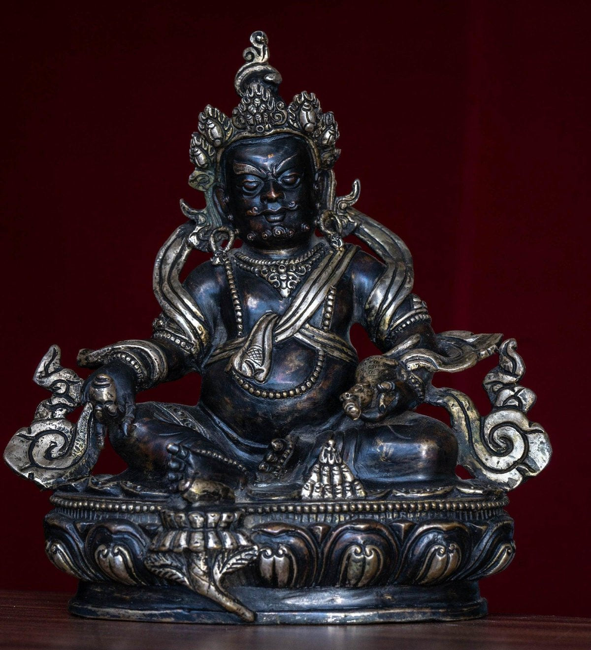 Handcrafted Zambala Statue.
