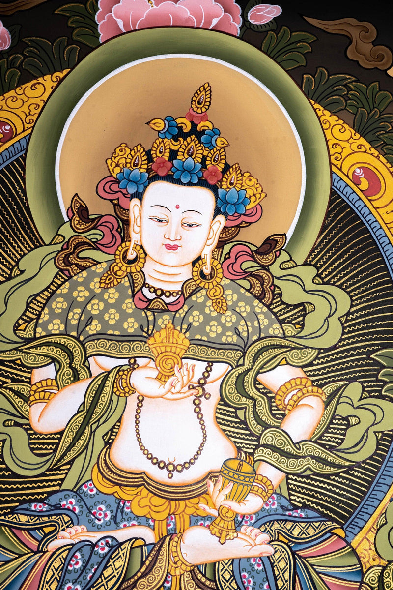 Great Purifier Vajrasattva  - Genuine Thangka Painting - Himalayas Shop
