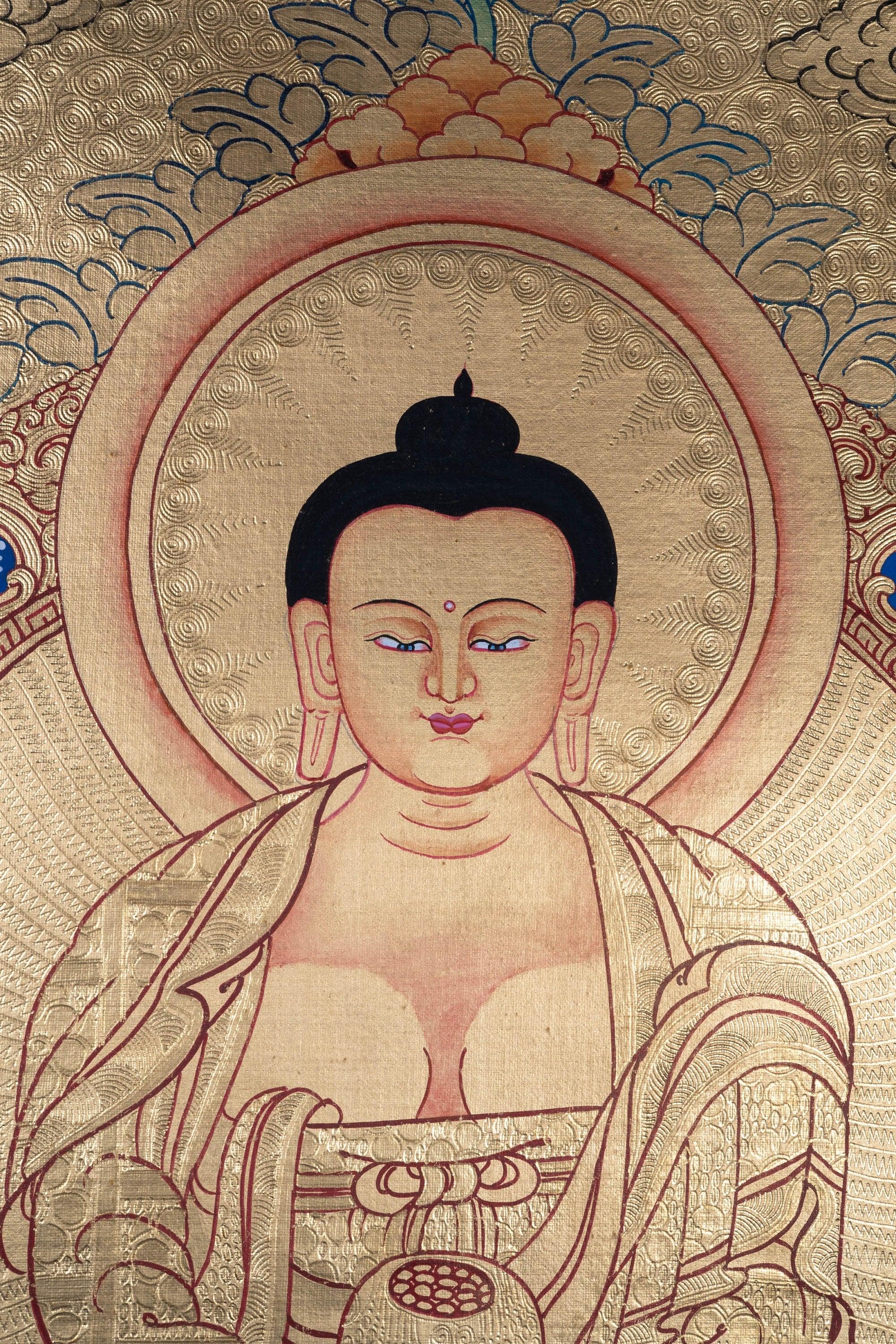 Lyap Long Life Amitabha Buddha Thangka - Himalayas Shop